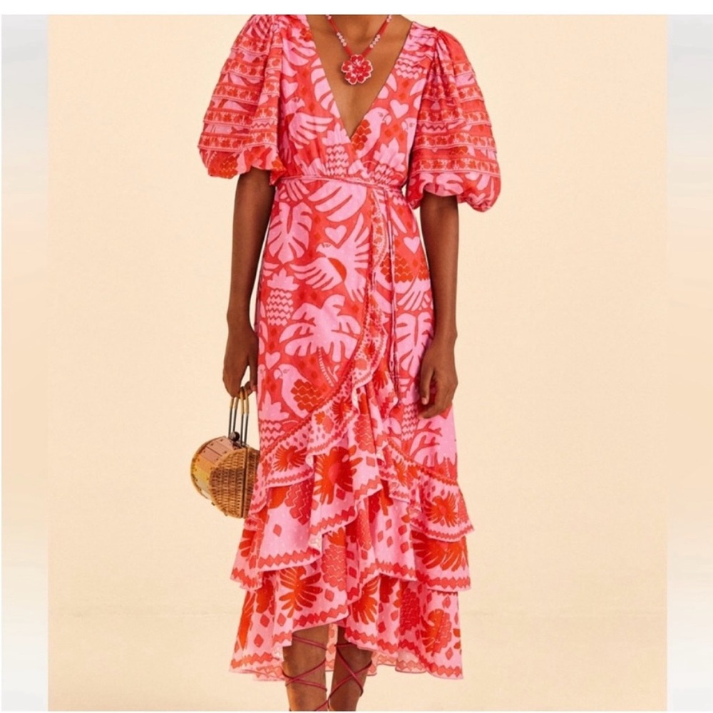 Farm Rio Wrap Midi Dress